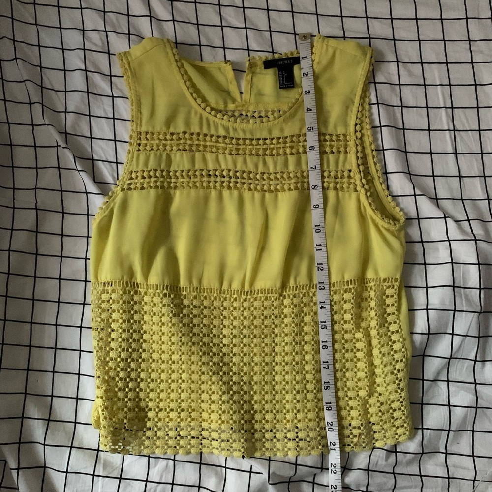 Forever 21 bright yellow sleeveless top